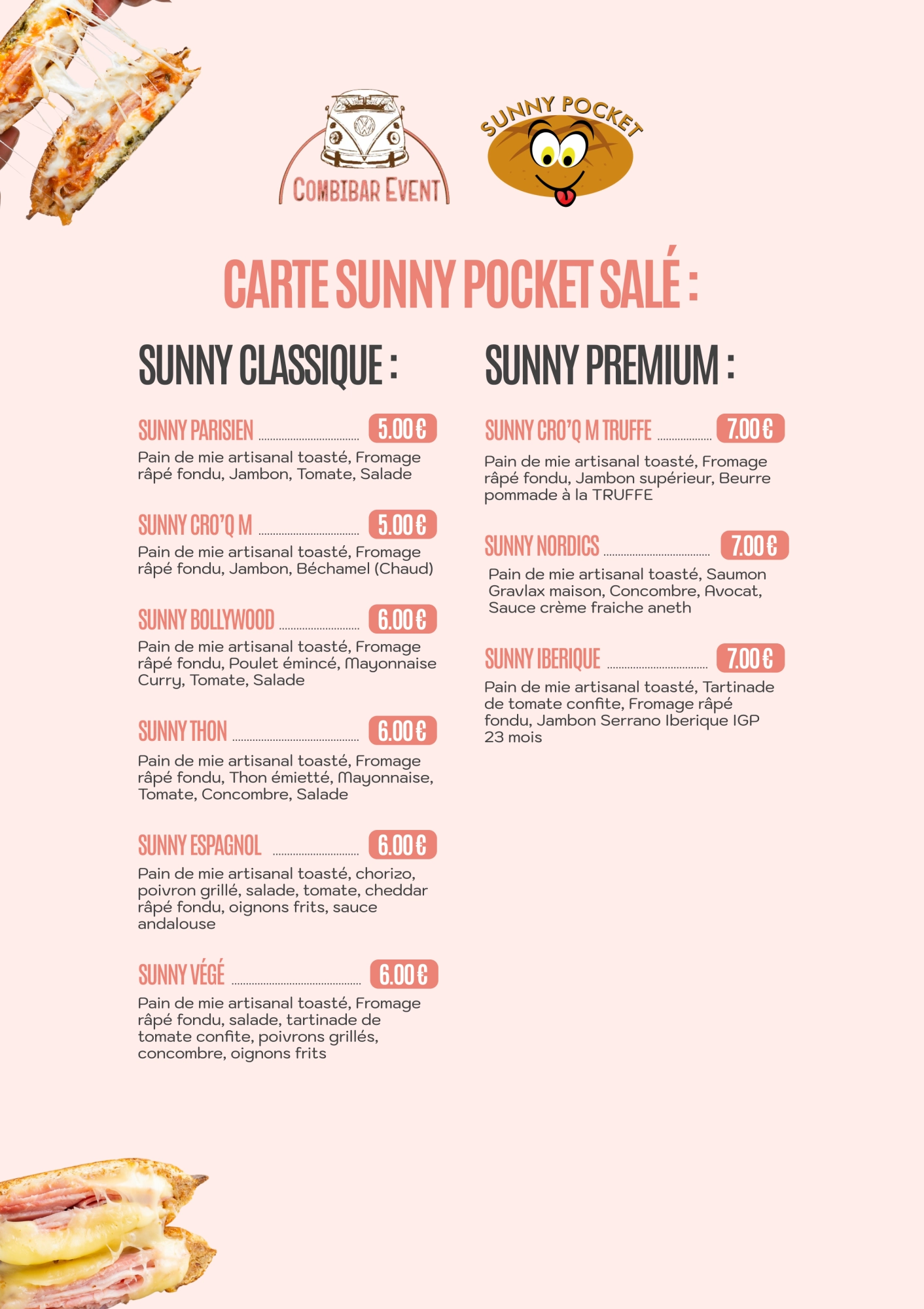 Menu food truck Combi Bar Event — visuel 9